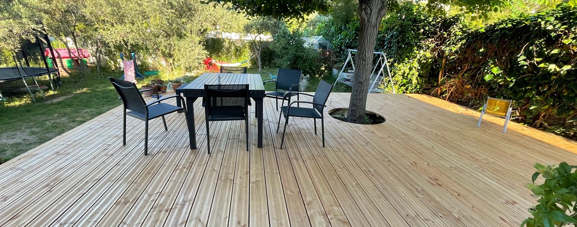 Création d'une terrasse surélevée